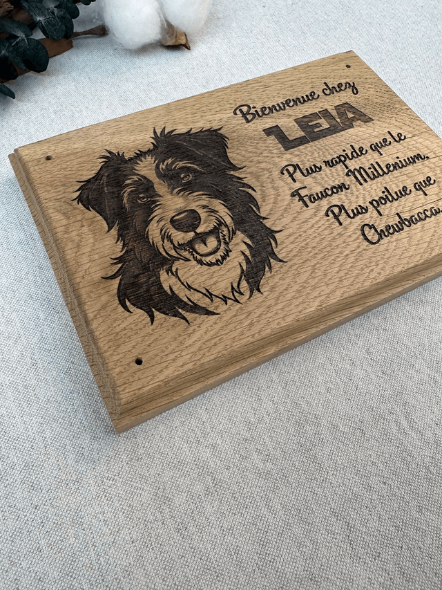 Plaque de bienvenue personnalisée pour chien 🐶