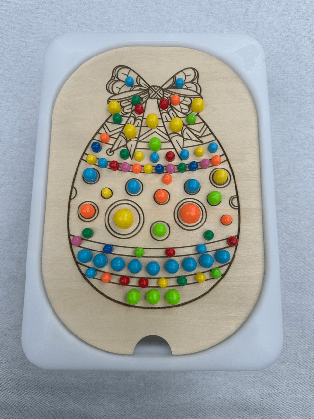 Plaque d'activité compatible IKEA Trofast - Oeuf de pâques 