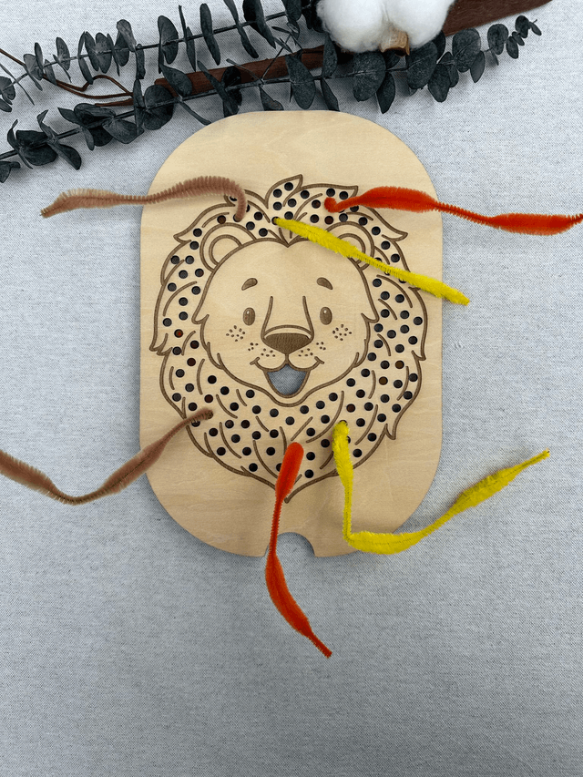 Plaque d'activité compatible IKEA Trofast - Lion