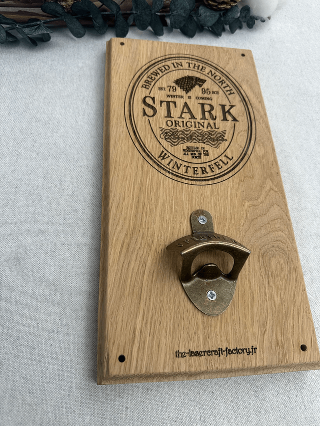 Décapsuleur en chêne – Maison Stark (Game of Thrones) 