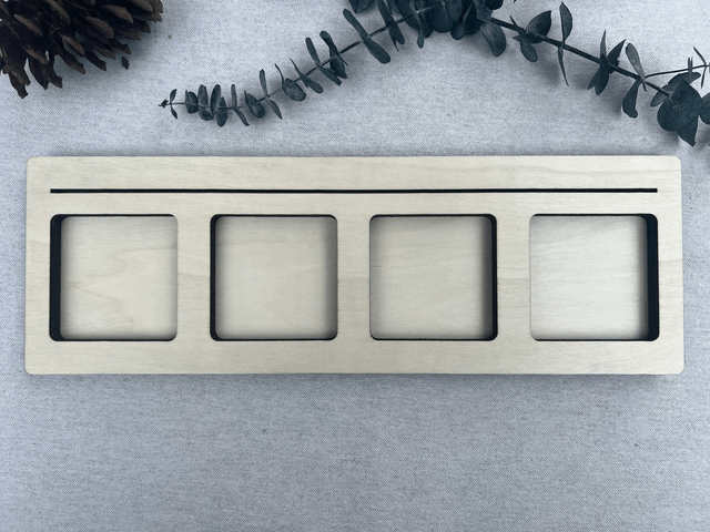 🃏 Plateau de Tri en Bois avec Porte-Carte 🎲
