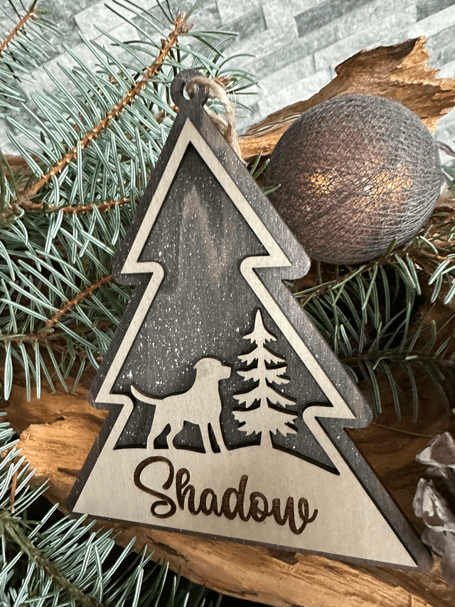 Boule de Noël pour chien sapin "Shadow"