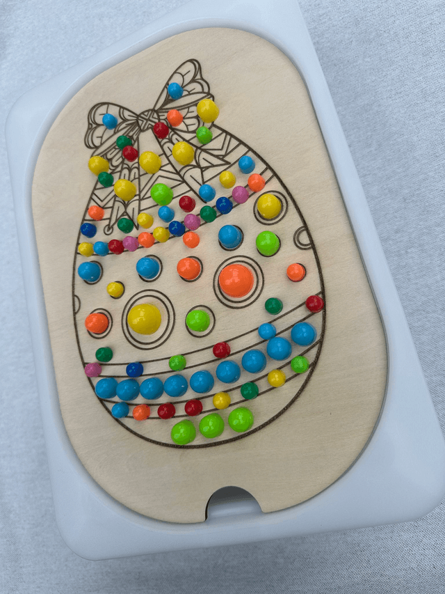 Plaque d'activité compatible IKEA Trofast - Oeuf de pâques 