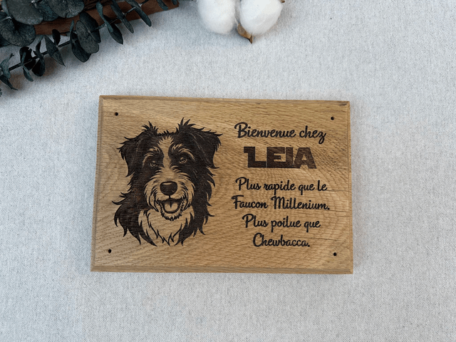 Plaque de bienvenue personnalisée pour chien 🐶
