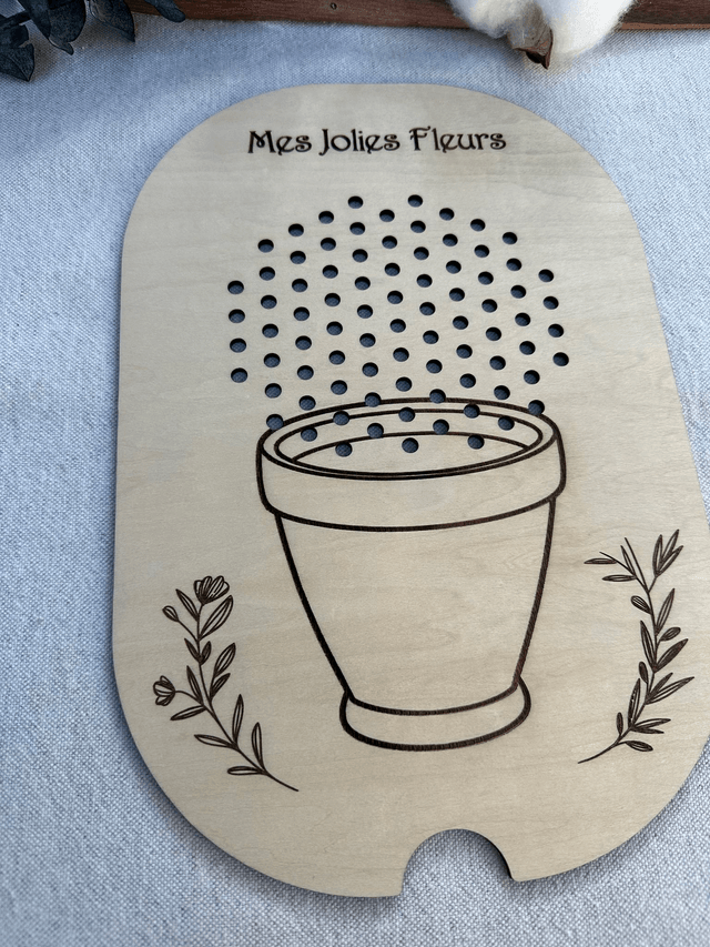 Plaque d'activité compatible IKEA Trofast - Pot de fleurs 