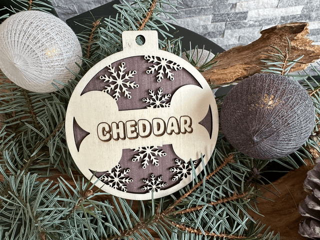 Boule de Noël pour chien "Cheddar"