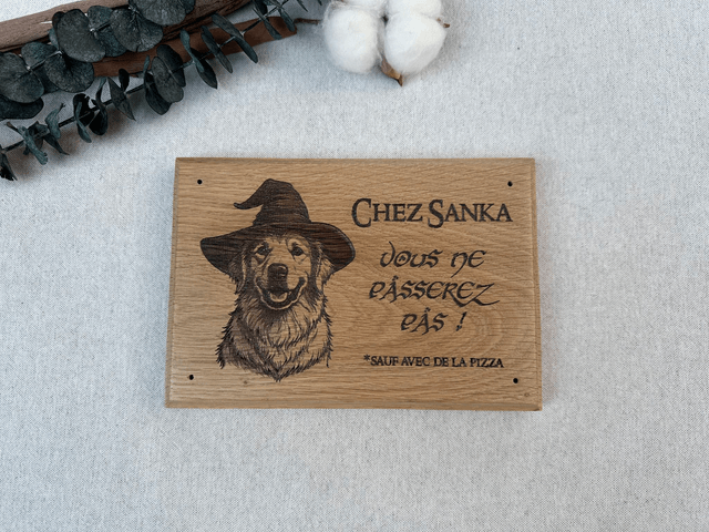 Plaque de bienvenue personnalisée pour chien 🐶