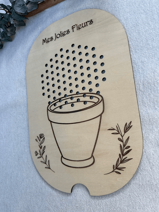 Plaque d'activité compatible IKEA Trofast - Pot de fleurs 