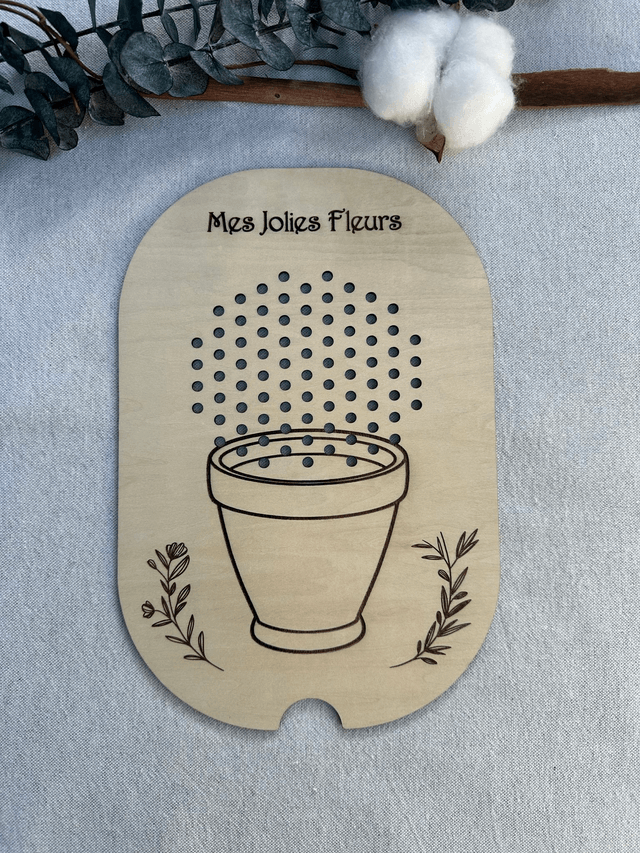 Plaque d'activité compatible IKEA Trofast - Pot de fleurs 