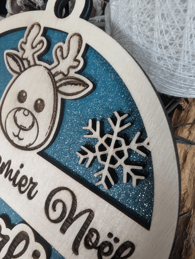 Boule de Noël enfant - Mon premier Noël Renne