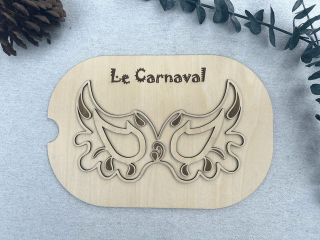 Plaque d'activité compatible avec les bac IKEA Trofast - Masque de carnaval