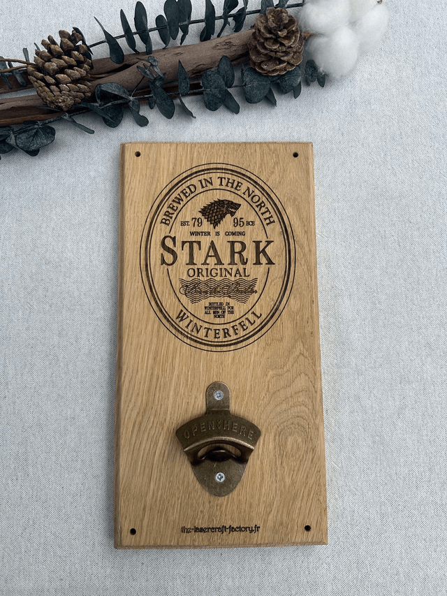 Décapsuleur en chêne – Maison Stark (Game of Thrones) 