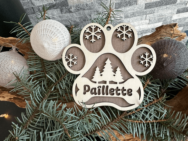 Boule de Noël pour chien "Paillette"