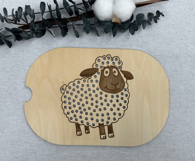 Plaque d'activité compatible IKEA Trofast - Mouton