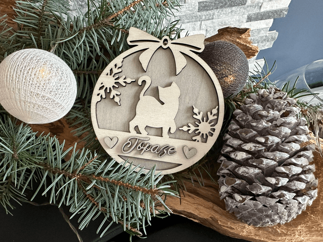 Boule de Noël pour chat "Topaze"