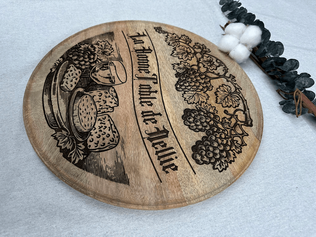 Plateau de Fromage en Bois de Manguier Personnalisé