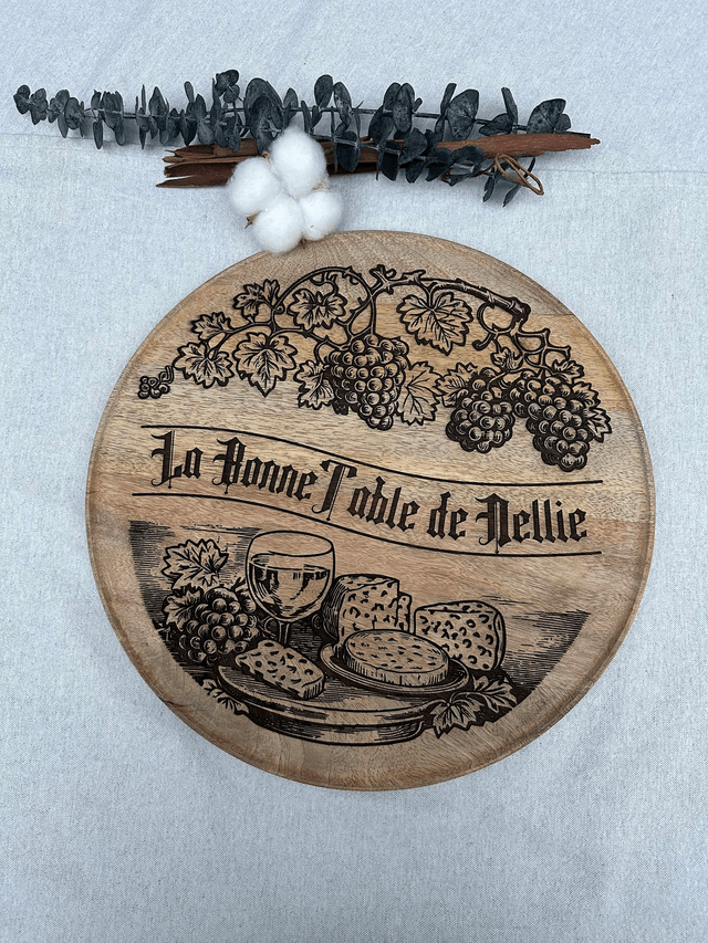 Plateau de Fromage en Bois de Manguier Personnalisé