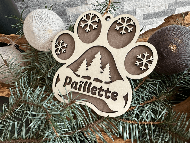 Boule de Noël pour chien "Paillette"