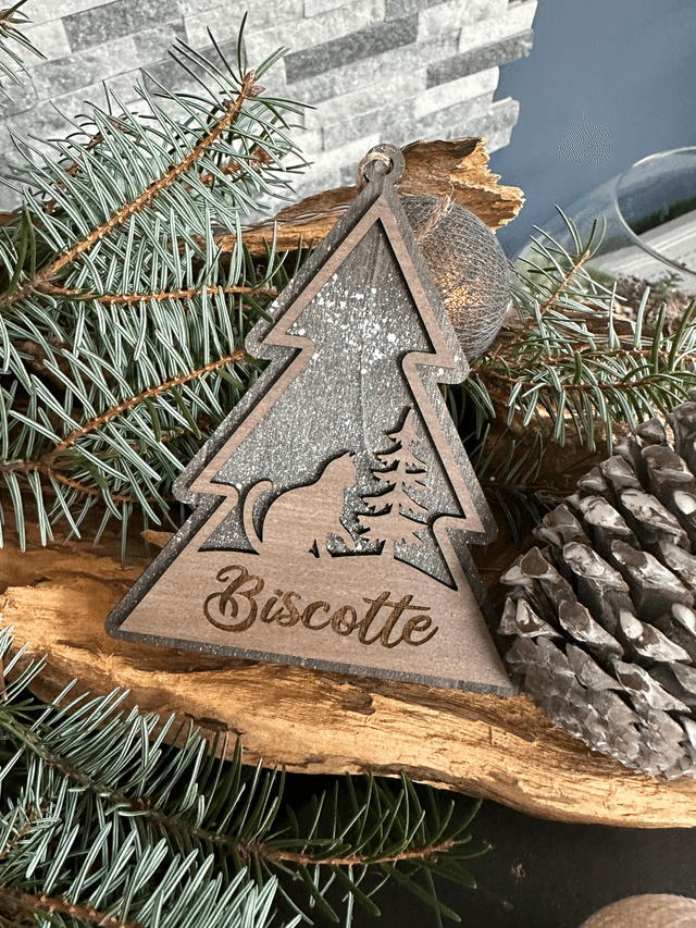 Boule de Noël pour chat sapin "Biscotte"