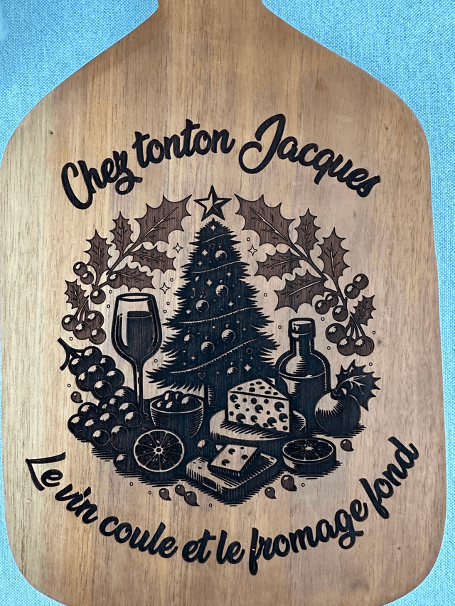 Planche à Découper de Noël Personnalisable 🎄🍷