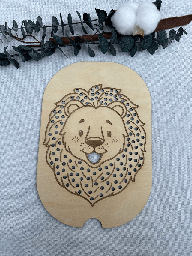 Plaque d'activité compatible IKEA Trofast - Lion