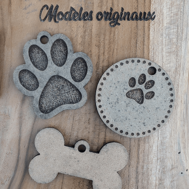 Médailles pour chien en bois 