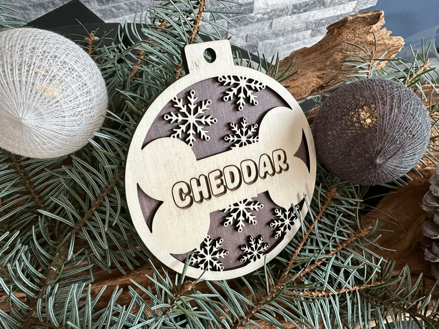 Boule de Noël pour chien "Cheddar"