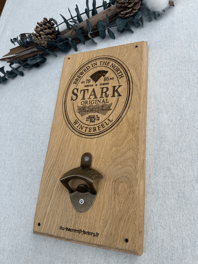Décapsuleur en chêne – Maison Stark (Game of Thrones) 