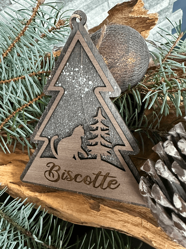 Boule de Noël pour chat sapin "Biscotte"