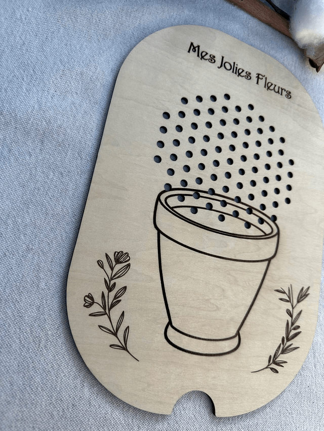 Plaque d'activité compatible IKEA Trofast - Pot de fleurs 
