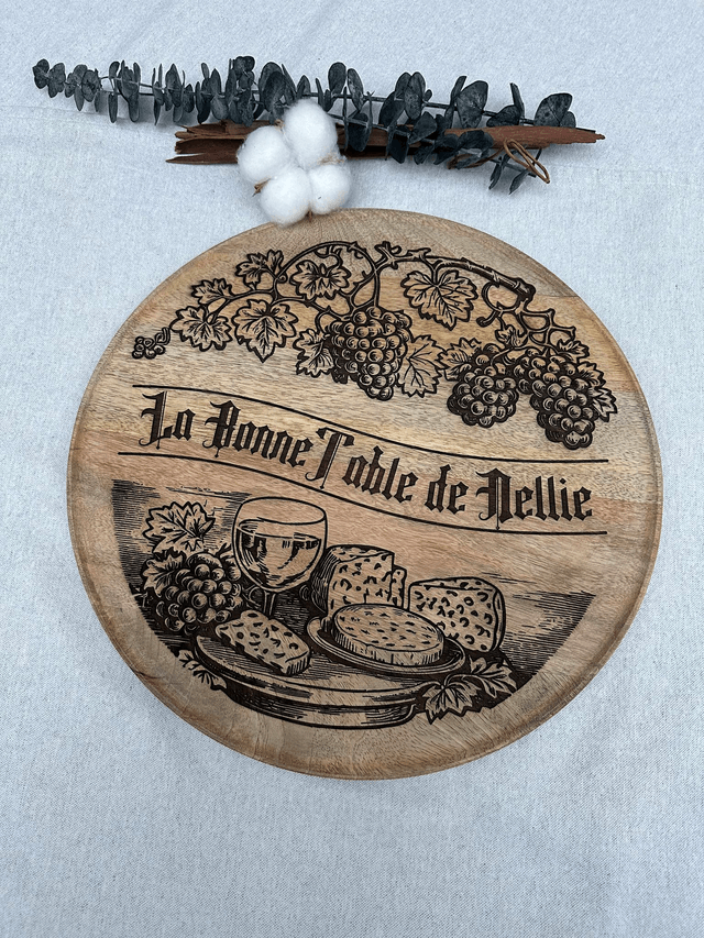 Plateau de Fromage en Bois de Manguier Personnalisé