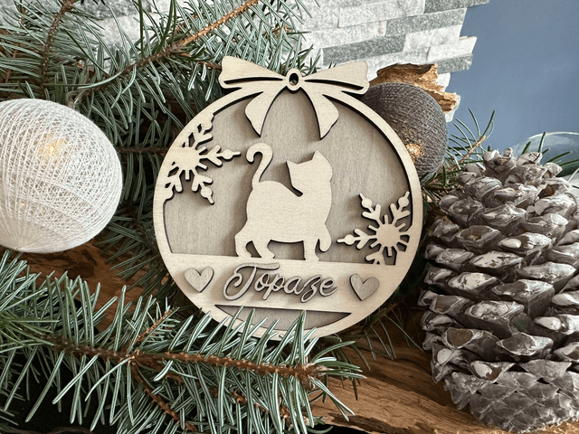 Boule de Noël pour chat "Topaze"