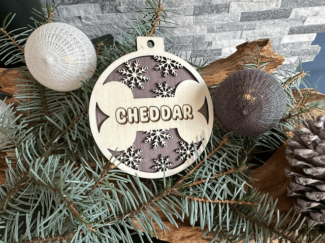 Boule de Noël pour chien "Cheddar"