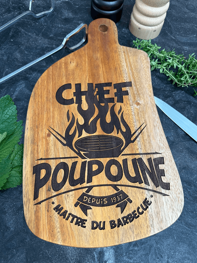 Planche en bois - Maître du barbecue