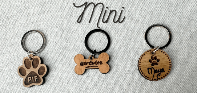 Médailles pour chien en bois 