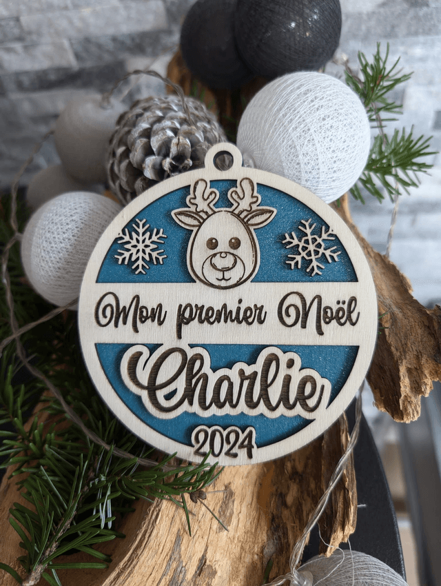 Boule de Noël enfant - Mon premier Noël Renne